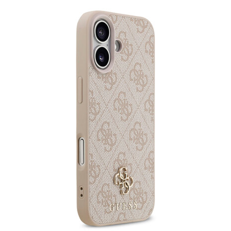 Guess Guess iPhone 17 Back cover coque - Rose - MagSafe - Small 4G & Classic Metal Logo