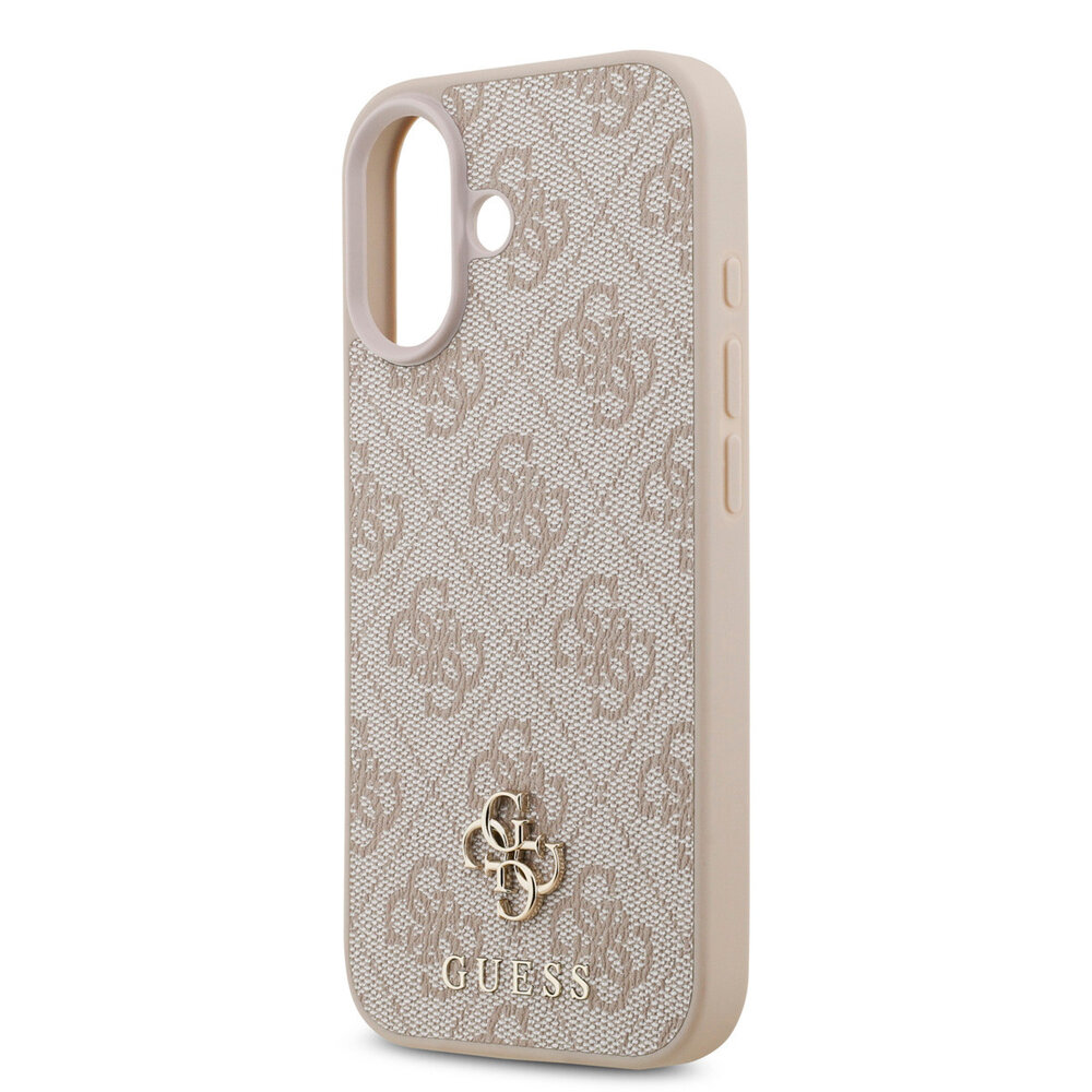 Guess Guess iPhone 17 Back cover coque - Rose - MagSafe - Small 4G & Classic Metal Logo