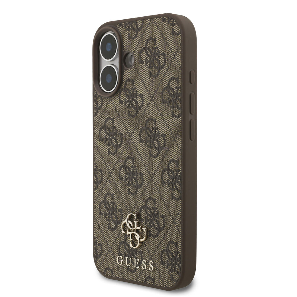 Guess Guess iPhone 17 Back-Cover hul - MagSafe - Small 4G & Classic Metal Logo - Braun