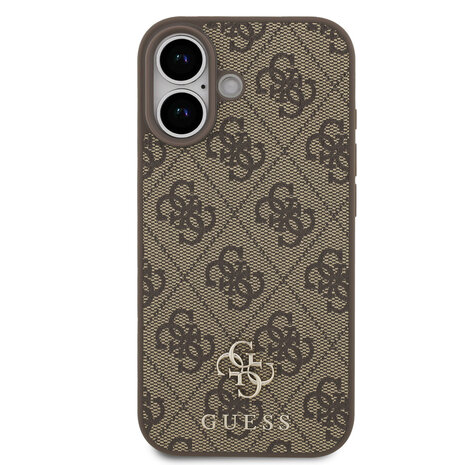 Guess Guess iPhone 17 Back cover coque - Marron - MagSafe - Small 4G & Classic Metal Logo