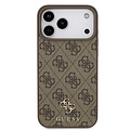 Guess Guess iPhone 17 Pro Max/iPhone 18 Pro Max Handyhülle MagSafe Kleines 4G-Motiv und klassisches Metalllogo - Braun