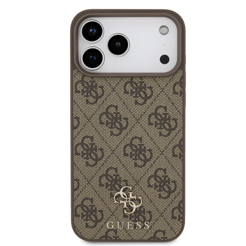 Guess Guess iPhone 17 Pro Max/iPhone 18 Pro Max Handyhülle MagSafe Kleines 4G-Motiv und klassisches Metalllogo - Braun
