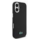 Lacoste Lacoste iPhone 16 Back cover case - MagSafe - Metal Edges - Iconic Petit Pique Logo - Black