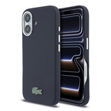 Lacoste Lacoste iPhone 16 Back cover case - MagSafe - Metal Edges - Iconic Petit Pique Logo - Navy Lacoste Lacoste iPhone 16 Back cover case - MagSafe - Metal Edges - Iconic Petit Pique Logo - Navy