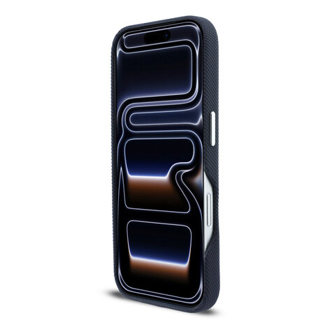 Lacoste Lacoste iPhone 16 Back-Cover hul - MagSafe - Metal Edges - Iconic Petit Pique Logo - Navy