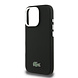 Lacoste Lacoste iPhone 16 Pro Max Backcover hoesje - MagSafe - Metal Edges - Iconic Petit Pique Logo - Zwart