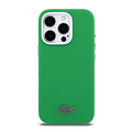 Lacoste Lacoste iPhone 16 Pro Max Back cover coque - Estragon Green - MagSafe - Metal Edges - Iconic Petit Pique Logo