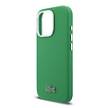 Lacoste Lacoste iPhone 16 Pro Max Back cover case - MagSafe - Metal Edges - Iconic Petit Pique Logo - Estragon Green