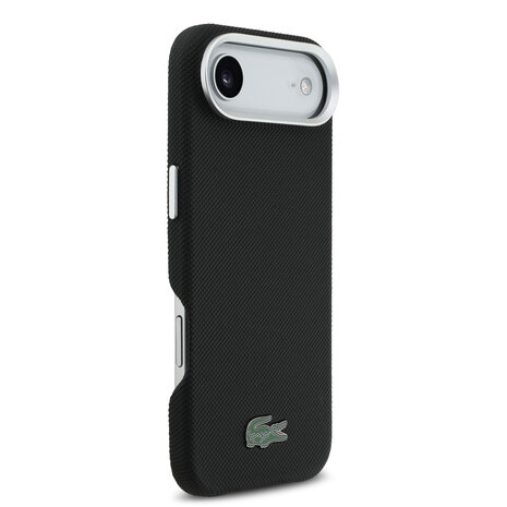Lacoste Lacoste iPhone 17 Air Back cover case - MagSafe - Metal Edges - Iconic Petit Pique Logo - Black