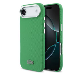 Lacoste Lacoste iPhone 17 Air Back cover coque - Estragon Green - MagSafe - Metal Edges - Iconic Petit Pique Logo