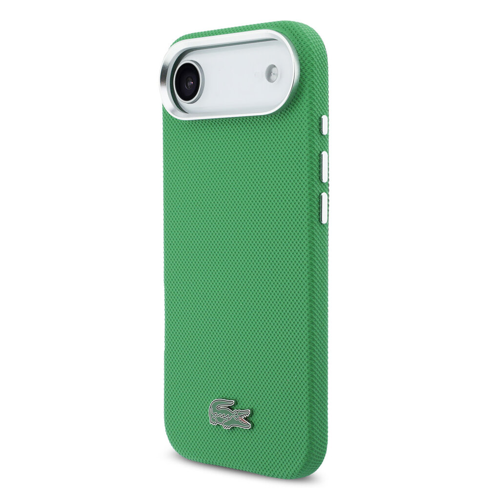 Lacoste Lacoste iPhone 17 Air Backcover hoesje - MagSafe - Metal Edges - Iconic Petit Pique Logo - Estragon Green