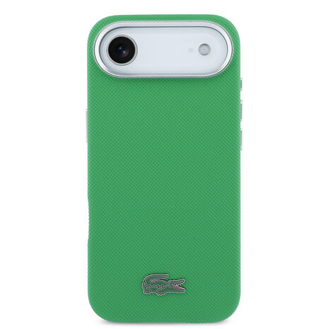 Lacoste Lacoste iPhone 17 Air Back-Cover hul - MagSafe - Metal Edges - Iconic Petit Pique Logo - Estragon Green Lacoste Lacoste iPhone 17 Air Back-Cover hul - MagSafe - Metal Edges - Iconic Petit Pique Logo - Estragon Green