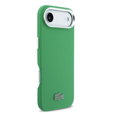 Lacoste Lacoste iPhone 17 Air Back cover case - MagSafe - Metal Edges - Iconic Petit Pique Logo - Estragon Green