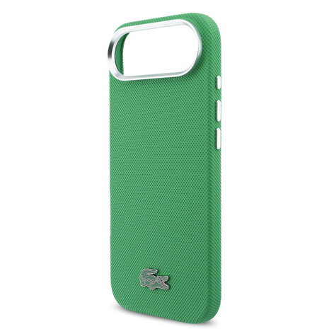 Lacoste Lacoste iPhone 17 Air Back-Cover hul - MagSafe - Metal Edges - Iconic Petit Pique Logo - Estragon Green Lacoste Lacoste iPhone 17 Air Back-Cover hul - MagSafe - Metal Edges - Iconic Petit Pique Logo - Estragon Green
