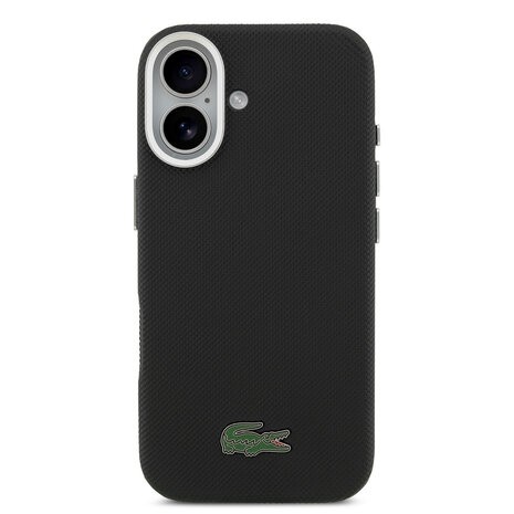 Lacoste Lacoste iPhone 17 Back cover coque - Noir - MagSafe - Metal Edges - Iconic Petit Pique Logo Lacoste Lacoste iPhone 17 Back cover coque - Noir - MagSafe - Metal Edges - Iconic Petit Pique Logo