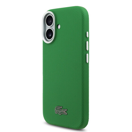 Lacoste Lacoste iPhone 17 Backcover hoesje - MagSafe - Metal Edges - Iconic Petit Pique Logo - Estragon Green