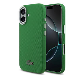 Lacoste Lacoste iPhone 17 Backcover hoesje - MagSafe - Metal Edges - Iconic Petit Pique Logo - Estragon Green