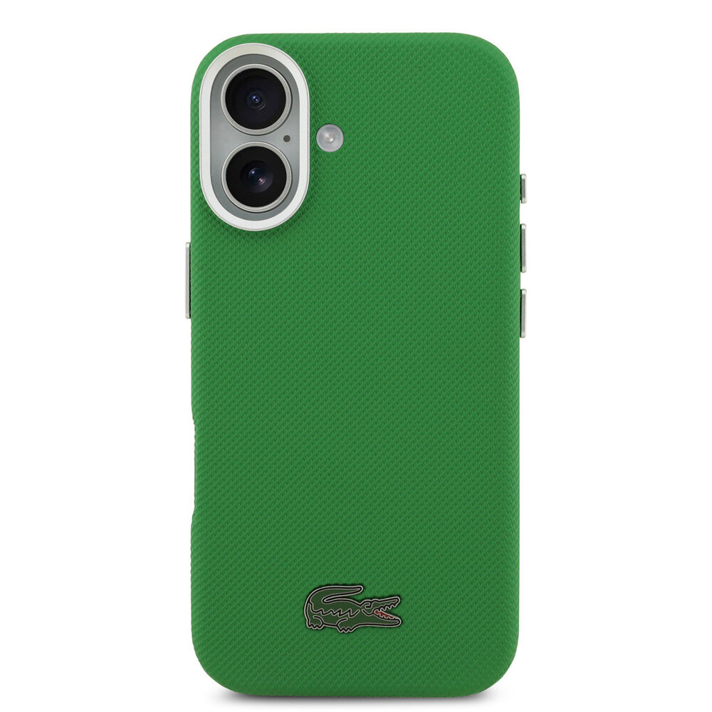 Lacoste Lacoste iPhone 17 Back-Cover hul - MagSafe - Metal Edges - Iconic Petit Pique Logo - Estragon Green