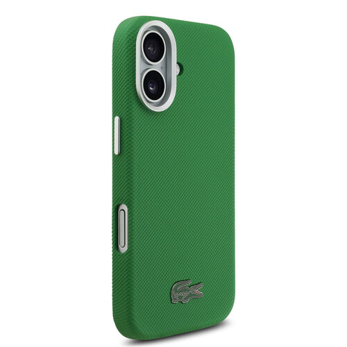 Lacoste Lacoste iPhone 17 Back cover coque - Estragon Green - MagSafe - Metal Edges - Iconic Petit Pique Logo