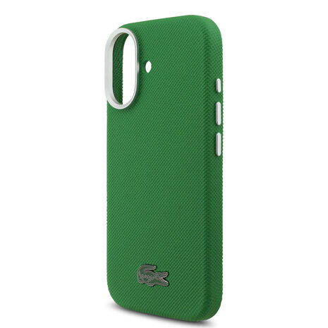 Lacoste Lacoste iPhone 17 Back cover coque - Estragon Green - MagSafe - Metal Edges - Iconic Petit Pique Logo