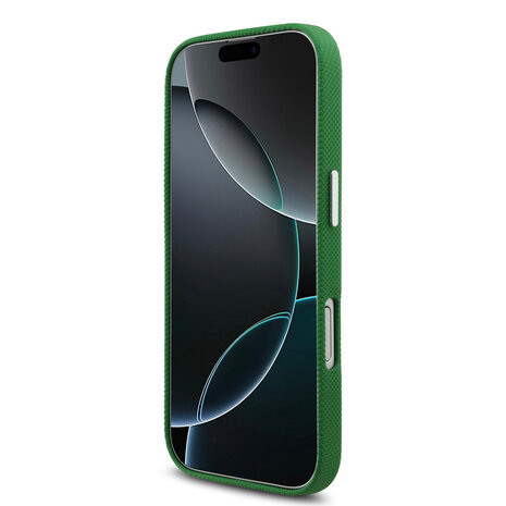 Lacoste Lacoste iPhone 17 Back-Cover hul - MagSafe - Metal Edges - Iconic Petit Pique Logo - Estragon Green