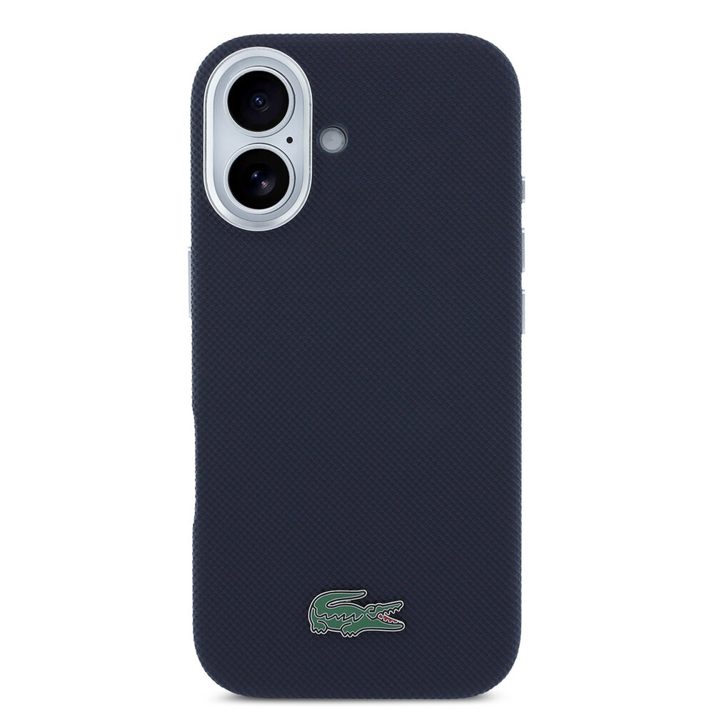 Lacoste Lacoste iPhone 17 Back-Cover hul - MagSafe - Metal Edges - Iconic Petit Pique Logo - Navy