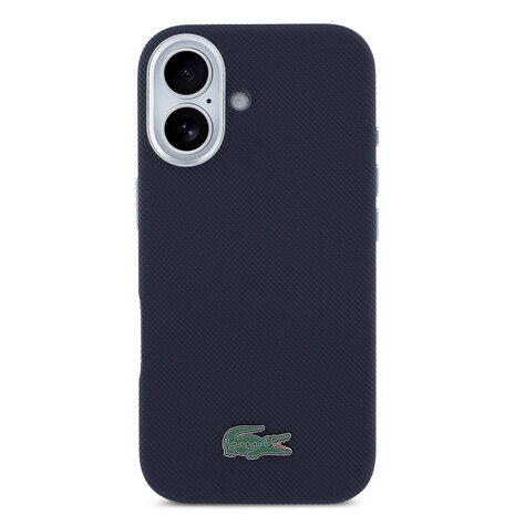 Lacoste Lacoste iPhone 17 Backcover hoesje - MagSafe - Metal Edges - Iconic Petit Pique Logo - Navy