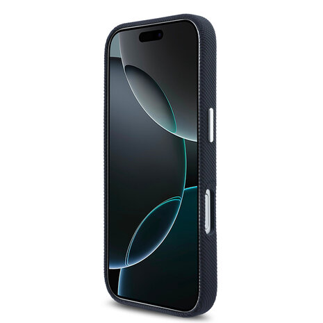 Lacoste Lacoste iPhone 17 Back-Cover hul - MagSafe - Metal Edges - Iconic Petit Pique Logo - Navy