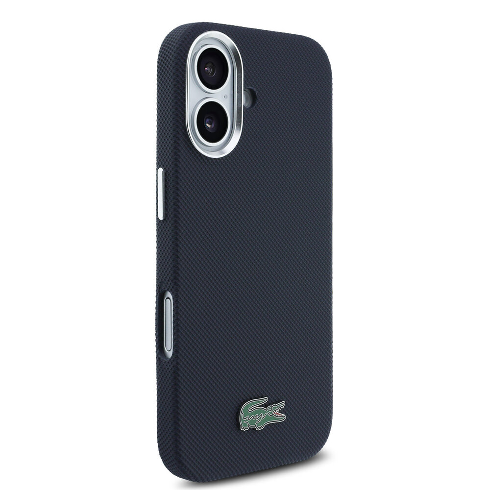 Lacoste Lacoste iPhone 17 Back-Cover hul - MagSafe - Metal Edges - Iconic Petit Pique Logo - Navy