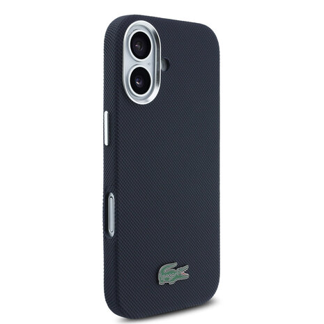 Lacoste Lacoste iPhone 17 Backcover hoesje - MagSafe - Metal Edges - Iconic Petit Pique Logo - Navy