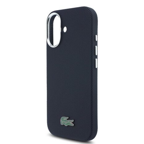 Lacoste Lacoste iPhone 17 Back cover case - MagSafe - Metal Edges - Iconic Petit Pique Logo - Navy