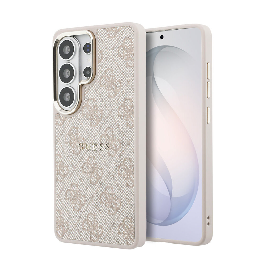 Guess Guess Galaxy S26 Ultra Back-Cover hul - Magsafe PU Leather - 4G Classic Logo - Gold Edge - Rosa Guess Guess Galaxy S26 Ultra Back-Cover hul - Magsafe PU Leather - 4G Classic Logo - Gold Edge - Rosa