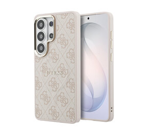 Guess Guess Galaxy S26 Ultra Back cover coque - Magsafe PU Leather - 4G Classic Logo - Gold Edge - Rose