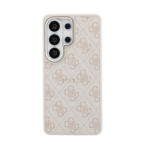 Guess Guess Galaxy S26 Ultra Backcover hoesje - Magsafe PU Leather - 4G Classic Logo - Gold Edge - Roze