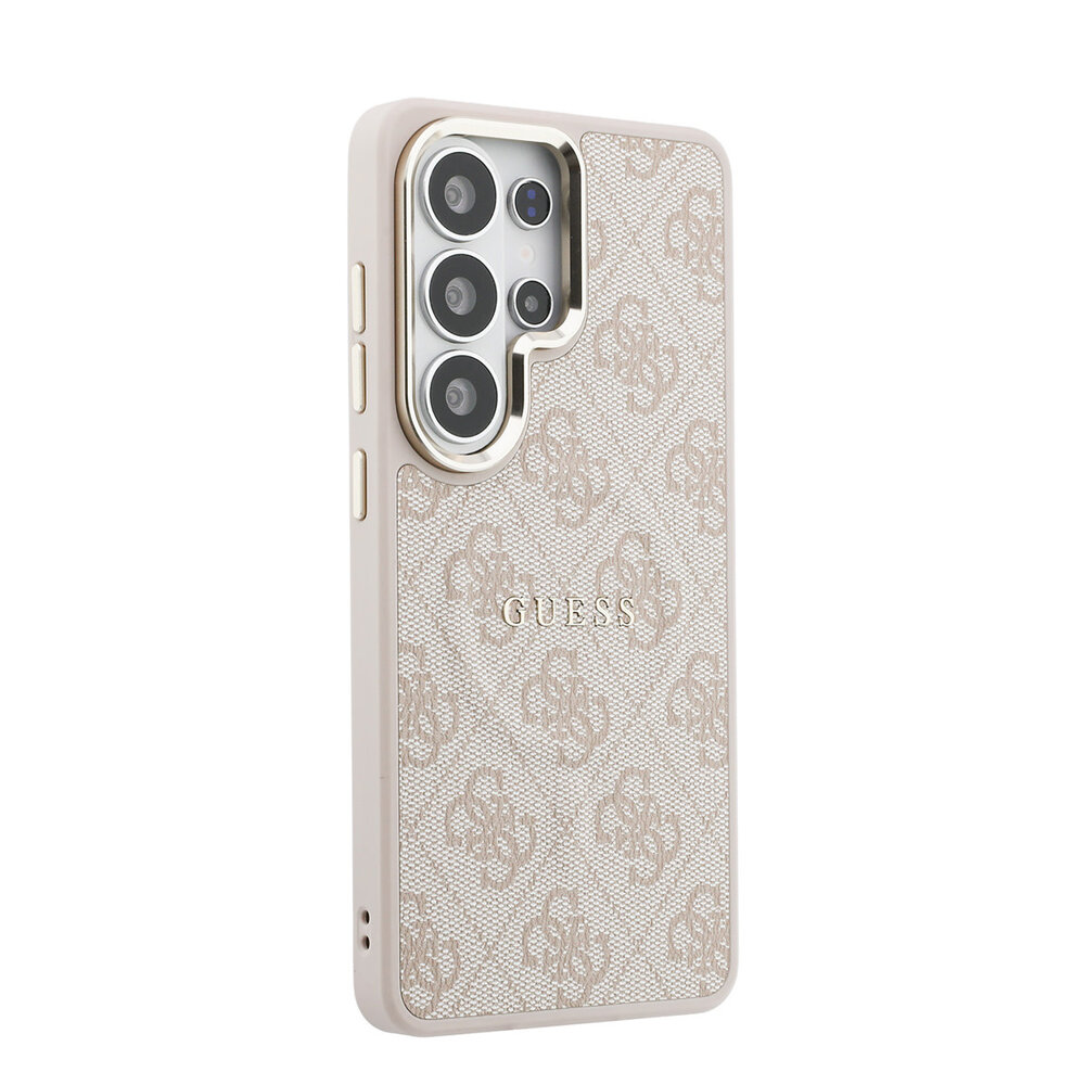 Guess Guess Galaxy S26 Ultra Backcover hoesje - Magsafe PU Leather - 4G Classic Logo - Gold Edge - Roze
