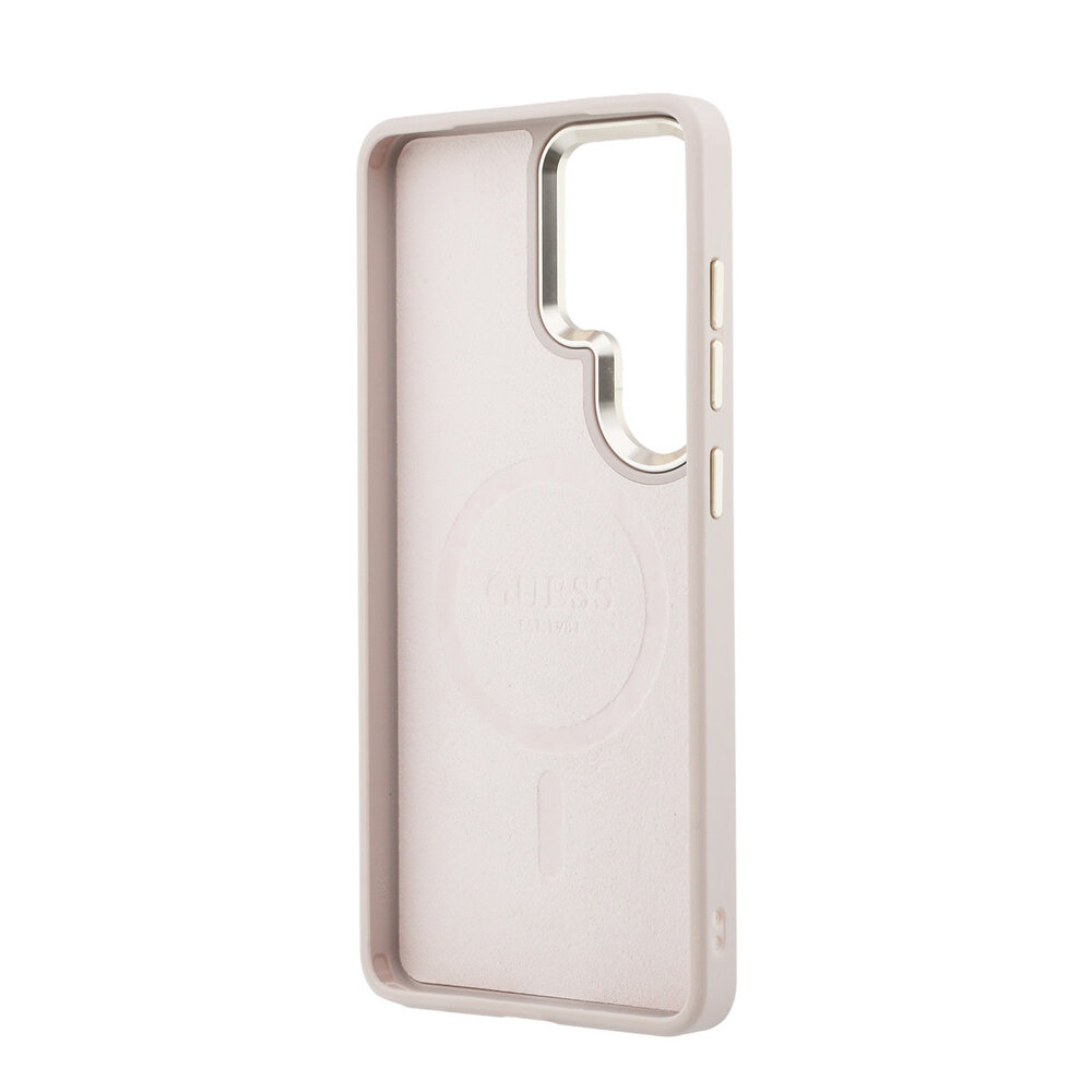 Guess Guess Galaxy S26 Ultra Back-Cover hul - Magsafe PU Leather - 4G Classic Logo - Gold Edge - Rosa Guess Guess Galaxy S26 Ultra Back-Cover hul - Magsafe PU Leather - 4G Classic Logo - Gold Edge - Rosa