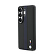 BMW BMW Galaxy S26 Ultra Back-Cover hul - MagSafe PU Leather - Perforated Blue Stripe - Schwarz