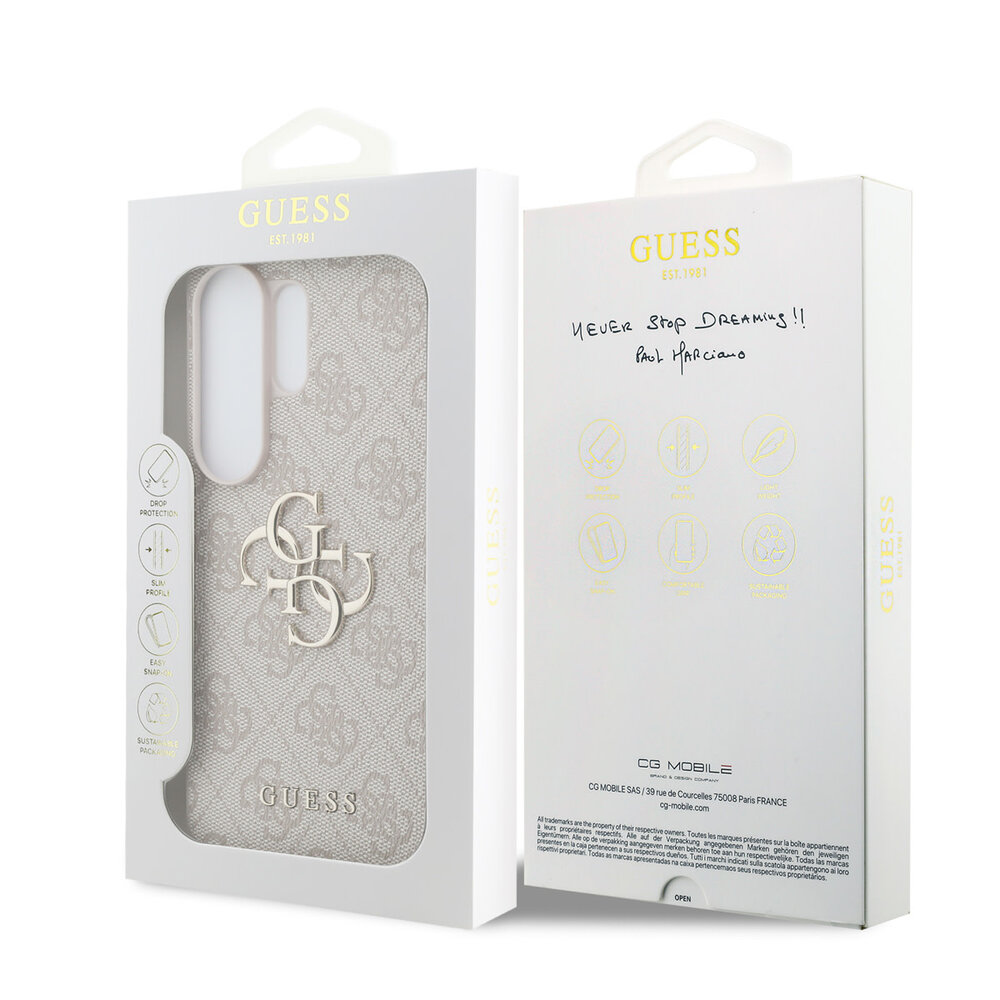 Guess Guess Galaxy S26 Ultra Back cover case - 4G - Big Metal Logo - Pink