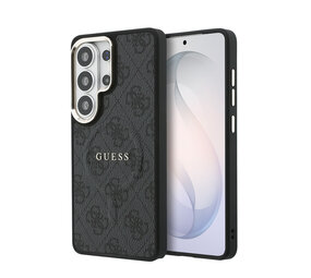 Guess Guess Galaxy S26 Ultra Back cover case - Magsafe PU Leather - 4G Classic Logo - Gold Edge - Black