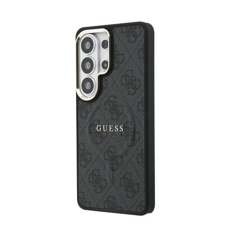 Guess Guess Galaxy S26 Ultra Back cover coque - Magsafe PU Leather - 4G Classic Logo - Gold Edge - Noir