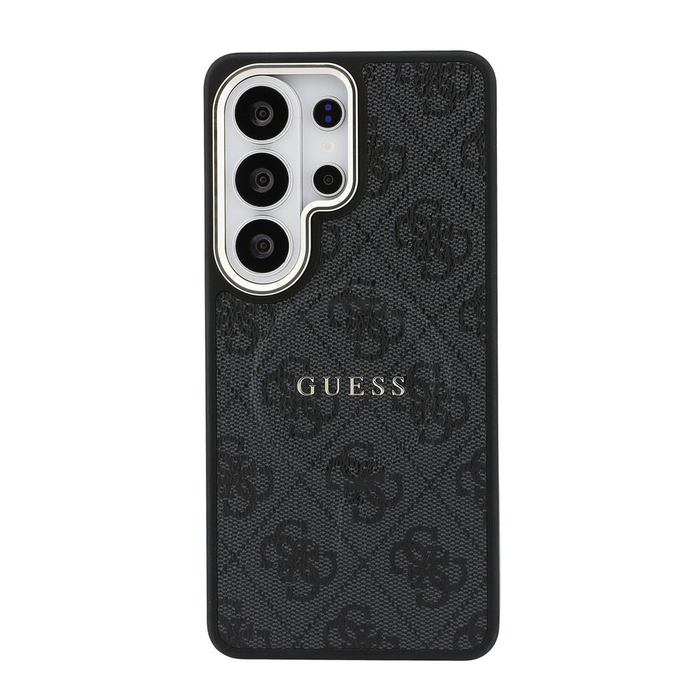 Guess Guess Galaxy S26 Ultra Back cover coque - Magsafe PU Leather - 4G Classic Logo - Gold Edge - Noir