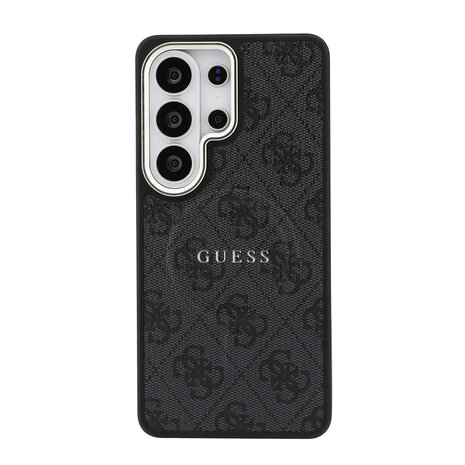 Guess Guess Galaxy S26 Ultra Backcover hoesje - Magsafe PU Leather - 4G Classic Logo - Gold Edge - Zwart