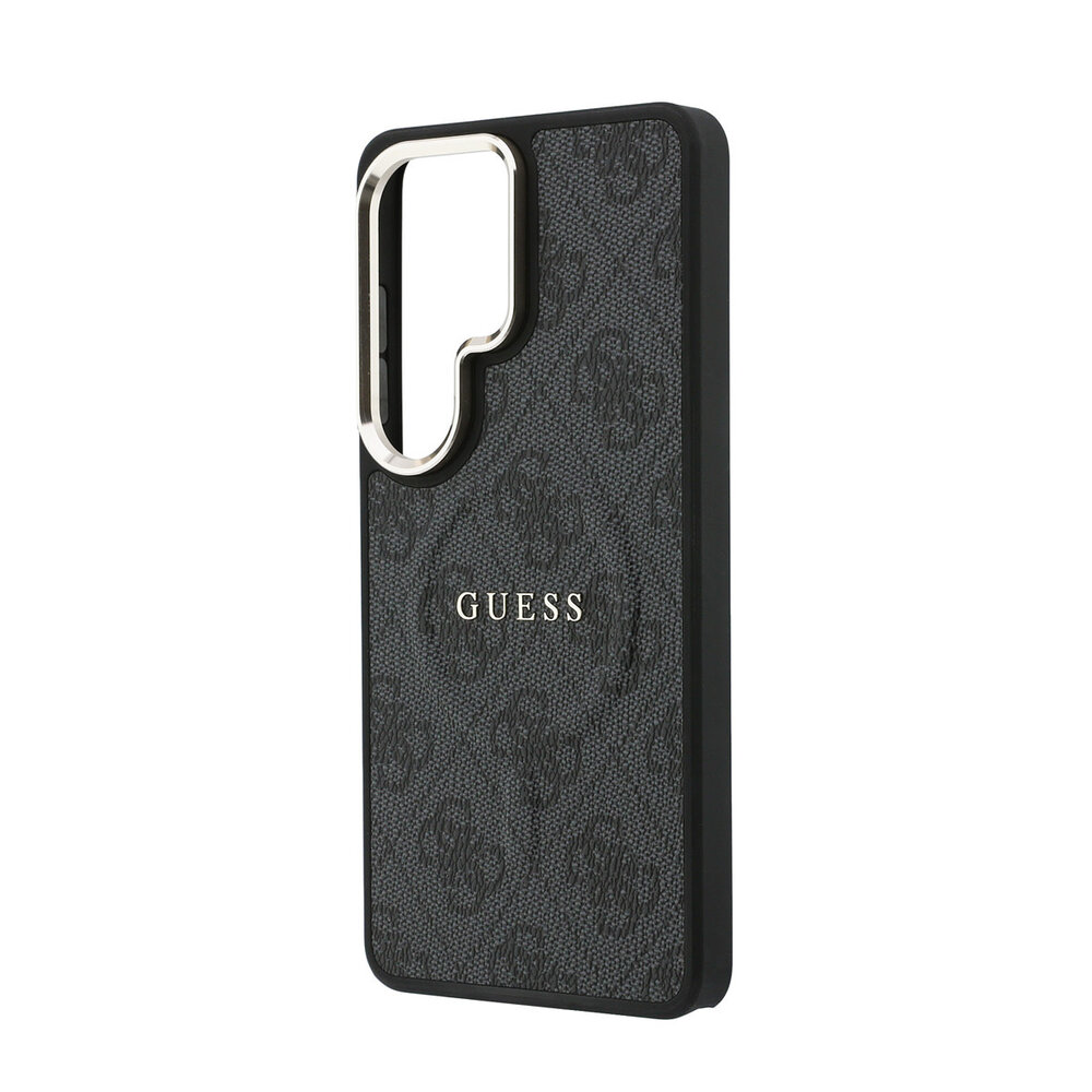 Guess Guess Galaxy S26 Ultra Backcover hoesje - Magsafe PU Leather - 4G Classic Logo - Gold Edge - Zwart
