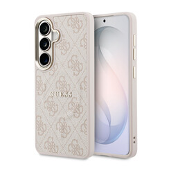 Guess Galaxy S26 Back cover coque - Magsafe PU Leather - 4G Classic Logo - Gold Edge - Rose