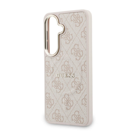 Guess Guess Galaxy S26 Back-Cover hul - Magsafe PU Leather - 4G Classic Logo - Gold Edge - Rosa