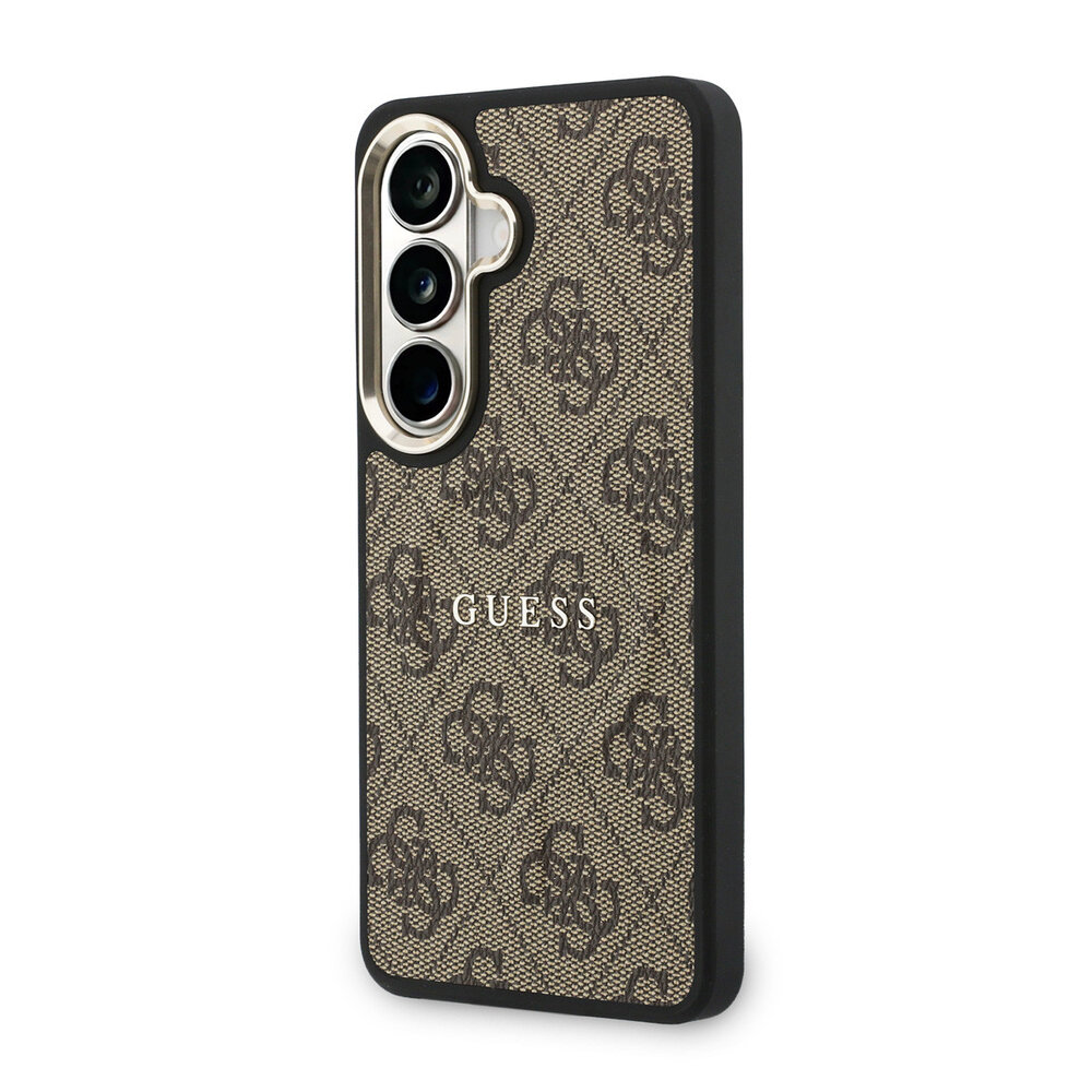 Guess Guess Galaxy S26 Back-Cover hul - Magsafe PU Leather - 4G Classic Logo - Gold Edge - Braun Guess Guess Galaxy S26 Back-Cover hul - Magsafe PU Leather - 4G Classic Logo - Gold Edge - Braun