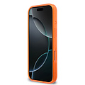 Guess Guess iPhone 17 Pro Max/iPhone 18 Pro Max Handyhülle 4G Schriftzug aus Metall Silberfarbener Rand - Orange
