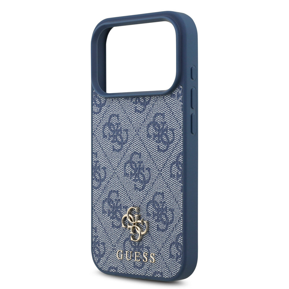 Guess Guess iPhone 17 Pro Back cover case - MagSafe - Small 4G & Classic Metal Logo - Blue