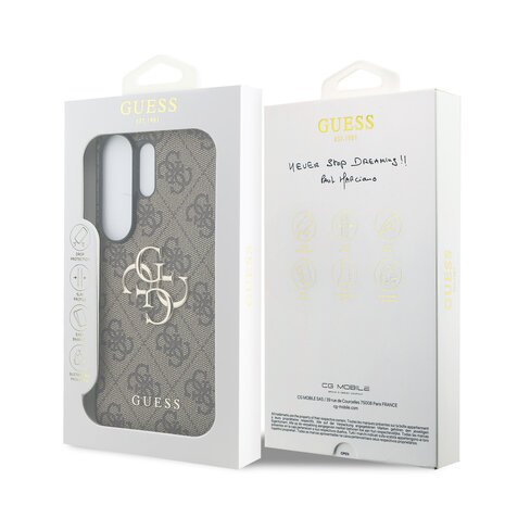 Guess Guess Galaxy S26 Ultra Back-Cover hul - 4G - Big Metal Logo - Braun