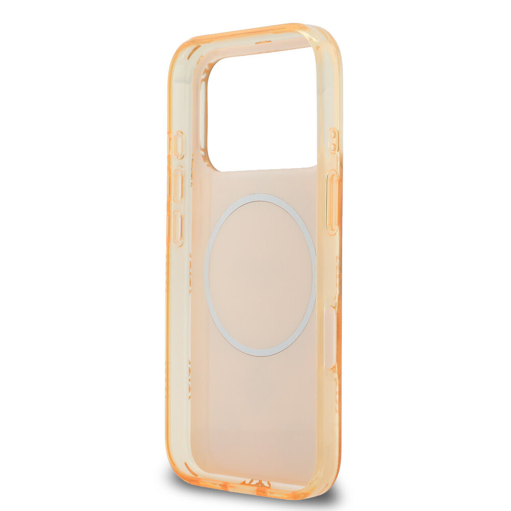 Guess Guess iPhone 17 Pro Max Back cover coque - Magsafe - IML Peony Hot Stamp Design - Orange